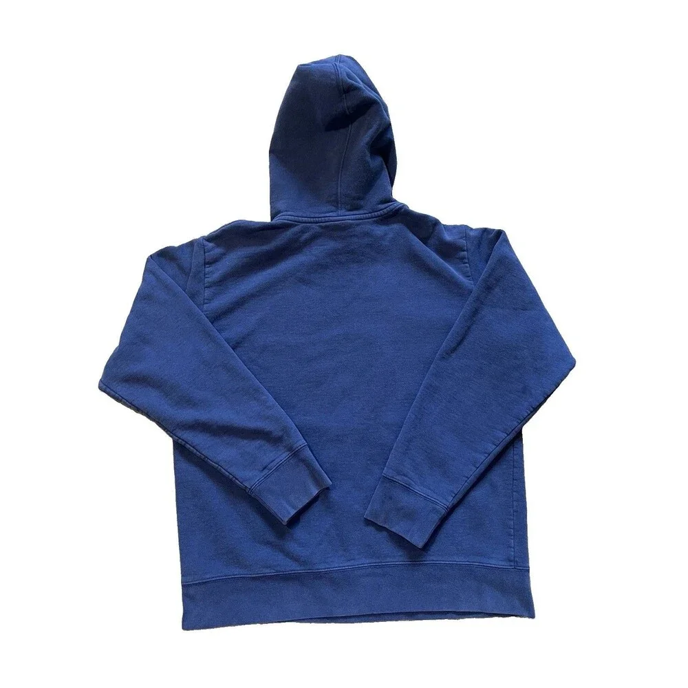 The North Face Hoodie Men Large Navy Blue Fleece Half Dome Pullover Sweatshirt